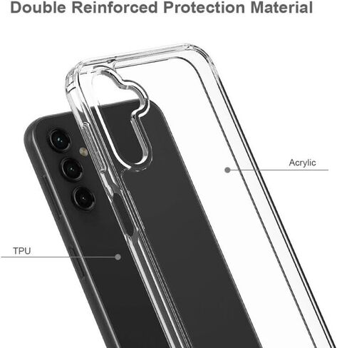 for Samsung Galaxy A14 5G (SM-A146) - Shockproof Defender Phone Case w/Ring Stand - RS3 Black in Saudi Arabia