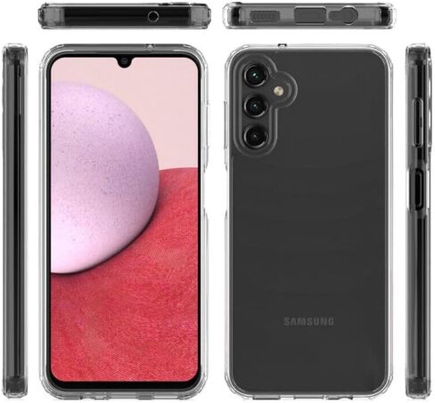 for Samsung Galaxy A14 5G (SM-A146) - Shockproof Defender Phone Case w/Ring Stand - RS3 Black in Saudi Arabia