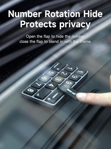 Hagibis Temporary Car Parking Phone Number Card Rotation Hidden Telephone Number Plate Styling for Apple Magic Keyboard with 5 Sets of Numeric Keyboard caps (2-Row) in Kuwait