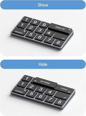 Hagibis Temporary Car Parking Phone Number Card Rotation Hidden Telephone Number Plate Styling for Apple Magic Keyboard with 5 Sets of Numeric Keyboard caps (2-Row) in Kuwait