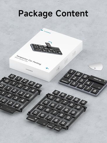 Hagibis Temporary Car Parking Phone Number Card Rotation Hidden Telephone Number Plate Styling for Apple Magic Keyboard with 5 Sets of Numeric Keyboard caps (2-Row) in Kuwait