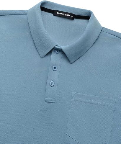 Men's Classic Short Sleeve Polo Shirt Casual Lightweight Solid Golf Shirts with Pocket in Saudi Arabia