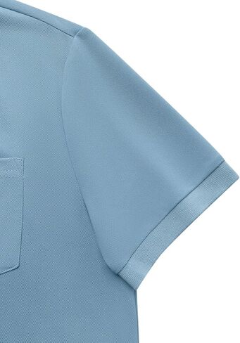 Men's Classic Short Sleeve Polo Shirt Casual Lightweight Solid Golf Shirts with Pocket in Saudi Arabia