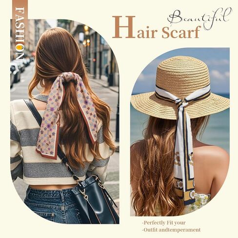 4 Pack Satin Silk Scarf for Women Head Hair Neck Bag Accessory Lightweight Bandana Gift Set in Saudi Arabia