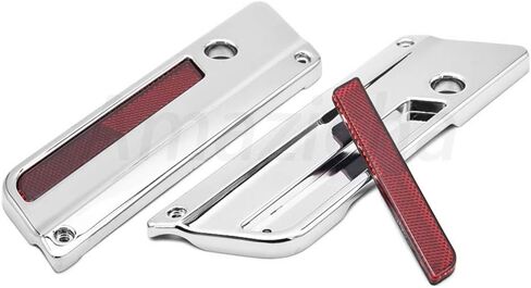 أغطية مزلاج السرج الأسود من Amazicha مع حقيبة سرج صلبة عاكسة متوافقة مع Harley Touring Street Glide Electra Glide Road Glide Road King 1993-2013 in Kuwait