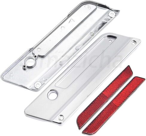 أغطية مزلاج السرج الأسود من Amazicha مع حقيبة سرج صلبة عاكسة متوافقة مع Harley Touring Street Glide Electra Glide Road Glide Road King 1993-2013 in Kuwait