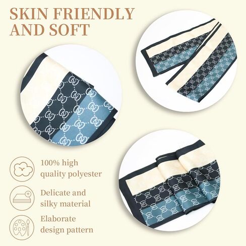 4 حزمة Satin Silk Scarf for Women Head Hair Hair Bag Bag Accessory Lightweight Bandana Gift in Saudi Arabia