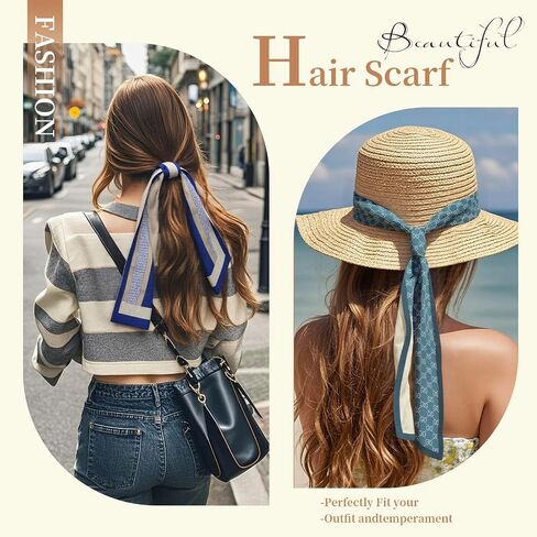 4 حزمة Satin Silk Scarf for Women Head Hair Hair Bag Bag Accessory Lightweight Bandana Gift in Saudi Arabia