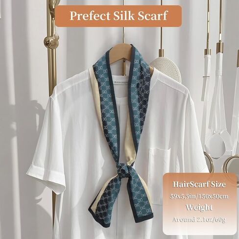 4 حزمة Satin Silk Scarf for Women Head Hair Hair Bag Bag Accessory Lightweight Bandana Gift in Saudi Arabia