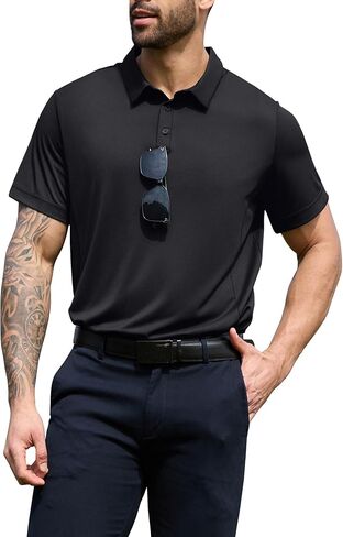 Niasshot Men Polo Polo Tructical Short Sleeve Golf T-Shirt Ratheric Collared Summer Stirts in Kuwait