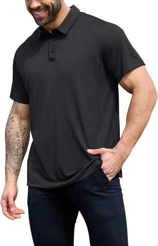 Niasshot Men Polo Polo Tructical Short Sleeve Golf T-Shirt Ratheric Collared Summer Stirts in Kuwait