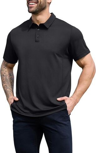 Niasshot Men Polo Polo Tructical Short Sleeve Golf T-Shirt Ratheric Collared Summer Stirts in Kuwait