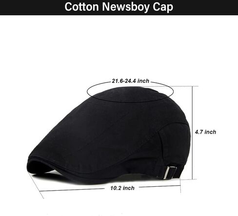 meioro Men's Newsboy Cap Ivy Cotton Flat Hat Adjustable Cabbie Driving Hats Gatsby Irish Hunting Beret Caps in Saudi Arabia