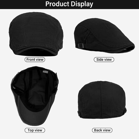 meioro Men's Newsboy Cap Ivy Cotton Flat Hat Adjustable Cabbie Driving Hats Gatsby Irish Hunting Beret Caps in Saudi Arabia