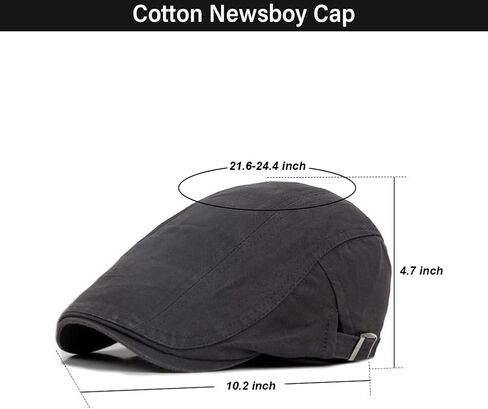 Meioro Men's Newsboy Cap Ivy Cotton Flat Hat Cabbie Cabbie Driving Hats Gatsby Gatsby Irish Hunting Beret Caps in Kuwait