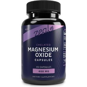 Premium Chelated Magnesium Glycinate, Malate, Citrate (400mg | 180 Capsules) Triple Blend Magnesium Complex w. Magnesium Malate Magnesium Glycinate and Magnesium Citrate