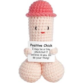 Mini Funny Positive Potato,Emotional Support Potato,Funny Creative Cute Knitting Patterns, 4.9 Inch Emotional Support Doll Brown Wool Gifts, Birthday Party Gift Decoration
