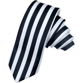 أنيمي Cosplay Neckties إكسسوارات الأزياء اليابانية أبيض أبيض عمودي مخطط ربطة عنق المطبوعة الدعائم للرجال النساء