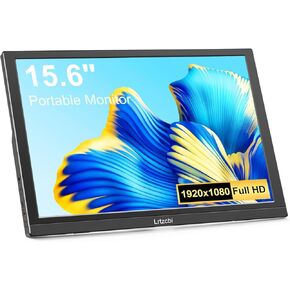 Portable Monitor 15.6" IPS Screen 1080P FHD USB-C Laptop Monitor w/Stand & Dual Speaker, External Gaming Monitor HDMI Computer Display for Mac/Laptop/PC/Phone/Xbox/PS4