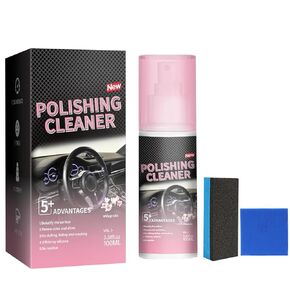 2025 Upgrade Polishing Cleaner Car Interior, 100ML Car Interior Cleaner, Interior Detailer Spray, Vehicle Interior Polish for Rubber, Leather