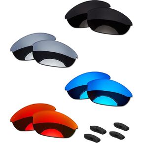 OOWLIT 4 Pair Replacement Sunglass Lenses compatible with Oakley Half Jacket 2.0 OO9144-62mm POLARIZED