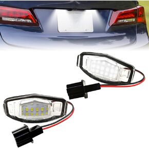 LED License Plate Light Tag Lamp Assembly, Compatible with 19-Up Altima L34, 20-Up Sentra B18, 19-Up Versa Sedan N18, 21-Up Rogue T33, Powered by 18-SMD 6000K(2 Pcs White)