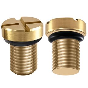 2PCS Upgraded Brass Radiator Coolant Expansion Tank Bleeder Screws Coolant Air Bleeder Screws Compatible with BMW Land Rover Dodge Replace#: 17111712788
