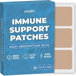 Immune Patches (Pack of 60) - 100% Natural Patch for Women and Men - with Elderberry, D, Zinc - Immune & Body Support - Enhanced Formula