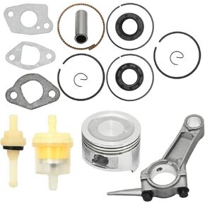 13101-ZF7-010 Connecting Rod Piston Ring Gasket Kit, Replacement for Honda GX160 GX200 168F 5.5HP 6.5HP, Replaces 13101-ZH8-010 91201-Z0T-801