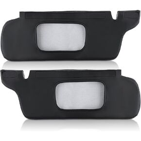 for Ford Mustang 1994-2004 Pair Black Leather Sun Visor Cover Replacement Left Driver & Right Passenger Side Car Sun Visor Cover