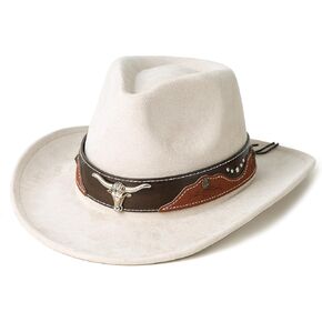 Cowboy Hats for Men Women Wide Brim Cowgirl Fedora Hat