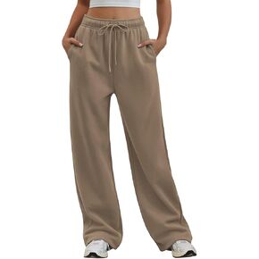 Womens Wide Leg Sweatpants High Waisted Baggy Lounge Pants Drawstring Fall Fashion Outfits 2025 Joggers