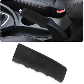 Car Hand Brake Cover,Wave Shaped Non-Slip Silicone Emergency Handbrake Cover for Secure Parking,Universal Car Interior Accessories Hand Brake Protector Fits Most Cars Trucks SUVs (Black)
