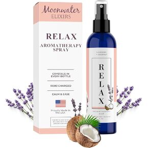 Coconut & Lavender RELAX Aromatherapy Spray – Tranquil & Comforting Essential Oil Mist for Showers, Pillows, Linens & Rooms – Natural Relaxation Spray for Tension Relief and a Calm Atmosphere