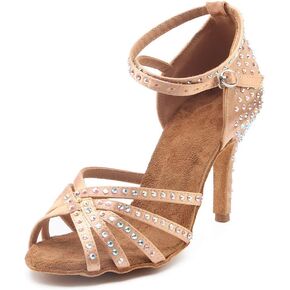 Women's Rhinestone Ballroom Dance Shoes Latin Performance Wedding Shoes For 1920s Party Shoes