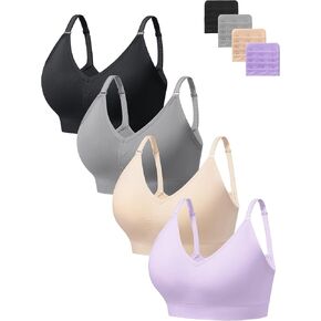 Angelhood Wireless Bras for Women Cami Tank Top Sports Seamless Padded Bralettes for Women