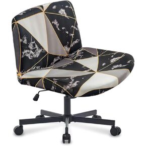 Levoberg Armless Criss Cross Office Desk Chair Cover Slipcovers Printed Vanity Desk Chair Covers Accent Mid Back Wide Swivel Task Chair Protector #1 in Kuwait