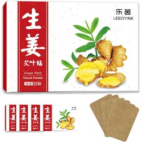 100pcs-ginger patch for disfortfort- العلاج الحراري الطبيعي للعضلات والمفاصل ، الخصر ، الرقبة والخلف- وسادة الضغط الساخنة ، 5 صناديق