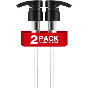4-Pack Shampoo Pump for Liter 33.8 oz Shampoo and Conditioner Pump Dispenser Fits Most Salon Bottles with 1-inch Wide Opening, Black & White Replacement Pump Top for Soft Hair Product,Body Wash,Lotion