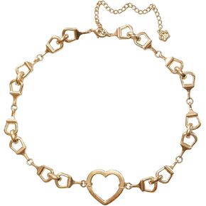 24K Gold Plated Heart Choker Necklace for Women