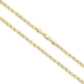 14K Gold Necklaces for Women Trendy Golden Chunky Necklace Diamond Cut Gold Chain for Men Radiant Shine and Flat Non Tarnish Golden Necklace Men 16-24IN