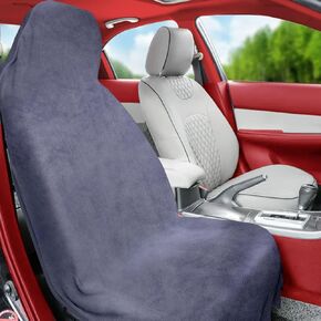 Car Seat Towel Cover, (Pack of 1), Universal Bucket Front Seat Protector, Suitable for Car, SUV, Truck, Perfect use After for Fitness, Swimming and Beach Activities,Gray