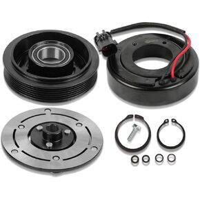 AC Compressor Clutch Kit Pulley Coil Set Replacement for 2002-2005 Jeep Liberty 2002-2003 Dodge Dakota & Ram 1500 2500 3500 3.7L 4.7L 5.9L, Replace OE 55056335AA 55057334AA