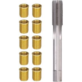 Spark Plug Thread Repair Kit Spark Plug Repair Kit Thread Repair Rethreading Set Thread Repair Tools Kit Metal M12X1.25 Inserts M14X1.25 Tap 14Mm with Stainless Steel Inserts, High