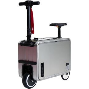 حقبة Smart Riding Scooter Smart Riding Smart Riding Smart 20 بوصة للترافال مع مقعد وضوء LED وعمر بطارية طويل ودائم (أسود)