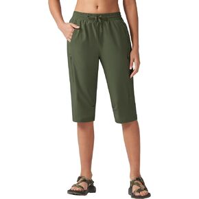 Willit Womens 15 "شورتات طويلة تحت طول الركبة كابري المشي لمسافات طويلة خفيفة الوزن الجاف الجاف جيب السوستة مقاومة in Saudi Arabia