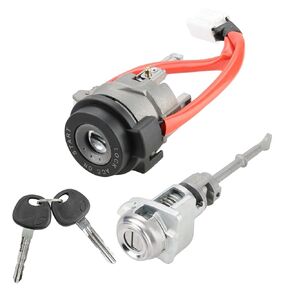 اسطوانة قفل باب مفتاح الإشعال مع استبدال المفتاح لـ 81905-F2000 81910-F0000 متوافق مع Hyundai Elantra 2015-2020