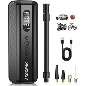 Tire Inflator Portable Air Compressor - Air Pump 150 PSI Cordless Auto Shut-Off Tire Inflator with Digital Tire Pressure Gauge, Emergency LED Light for Car, Bike, Motorcycle, Ball