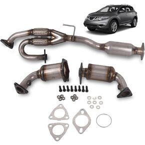 TOPAZ 54498 3PCS Catalytic Converter LH+RH+REAR with Gasket EPA Compliant Compatible with 2003-2007 Nissan Murano SL/S/SE 3.5L V6