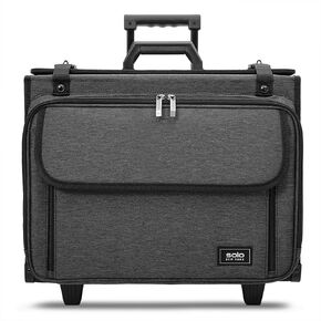 Solo New York Morgan Rolling Catalog Case, Gray, Made from Recycled Materials